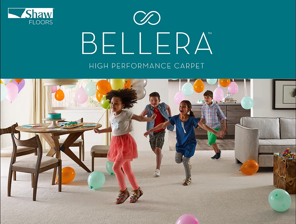 Bellera Carpet promo image of kids birthday party from Carneys Carpet Gallery in Jeffersontown, KY