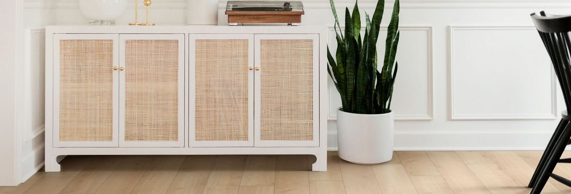 Chest of drawers on laminate floor Carneys Carpet Gallery in Jeffersontown, KY