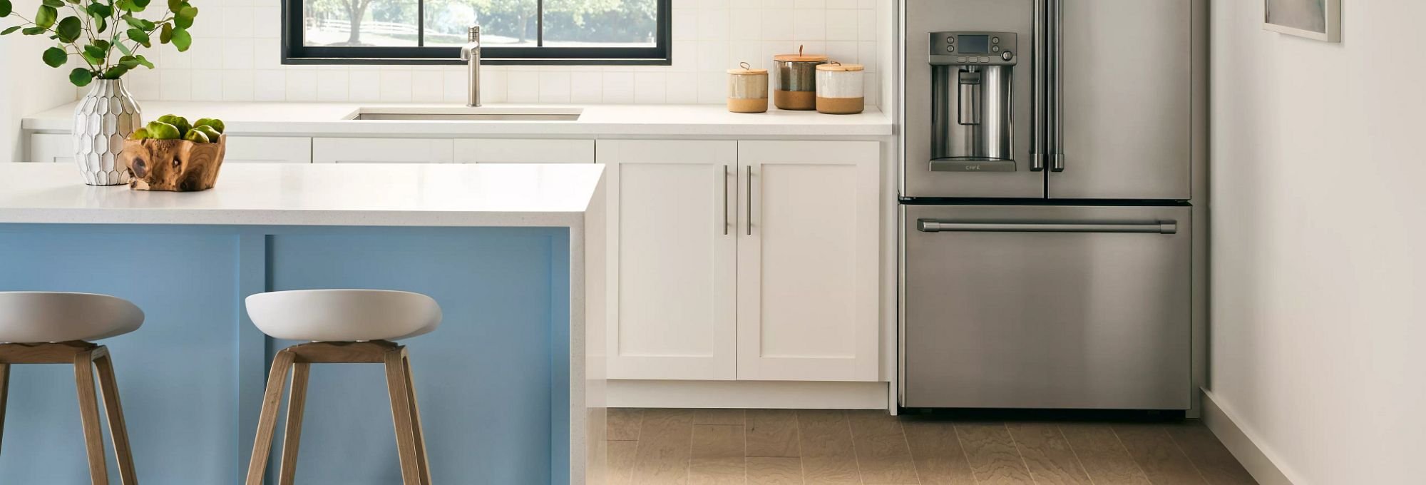 Kitchen with hardwood floor Carneys Carpet Gallery in Jeffersontown, KY